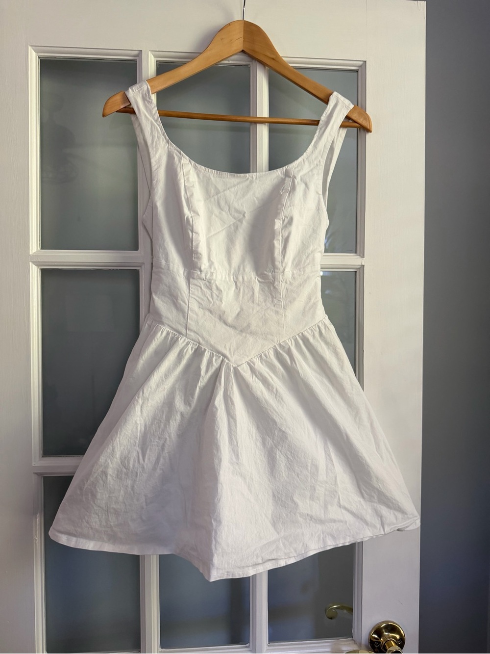 wild fable White Scoop-Neck Fit & Flare Mini Dress